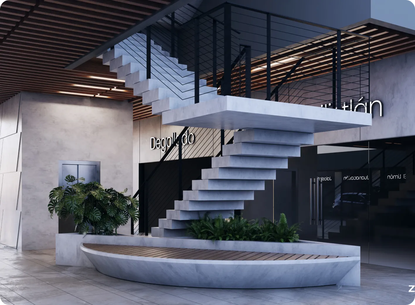 Interior de plaza comercial en Zivva Center Querétaro